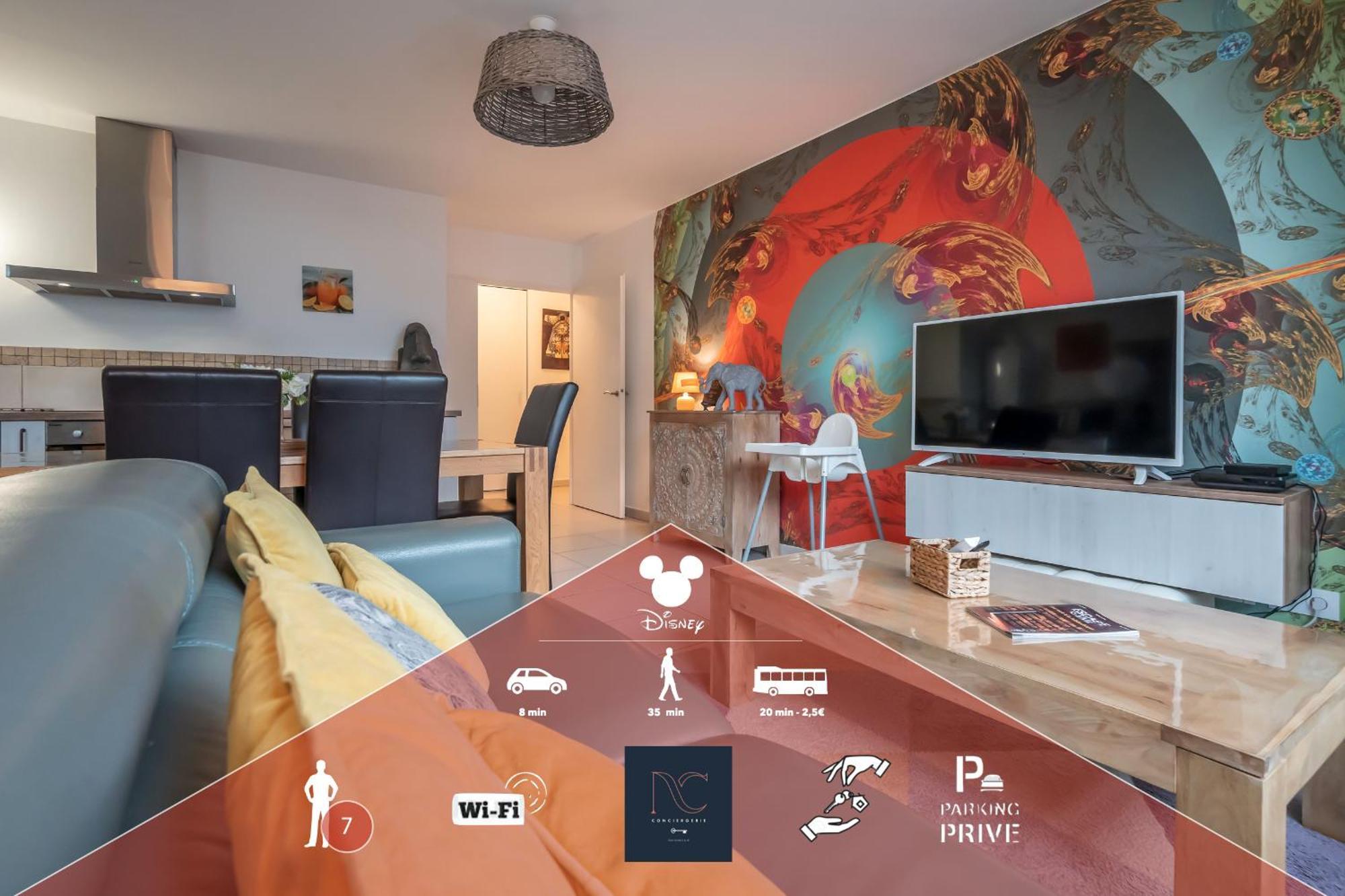 *Disneyland-Paris* 7Pers, Wifi, Parking, Netflix モンテヴラン エクステリア 写真